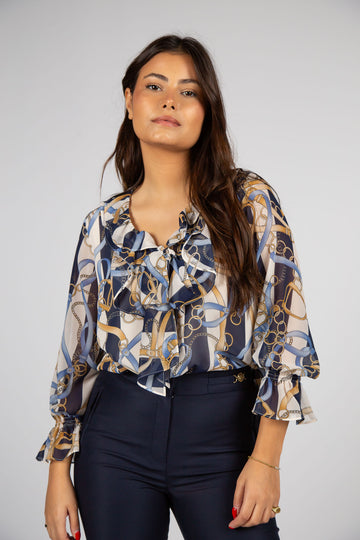 Blusa Navy Silvina Campos