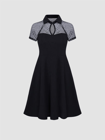 Vestido Renda com Gola