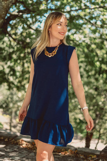 Vestido Liso Marina