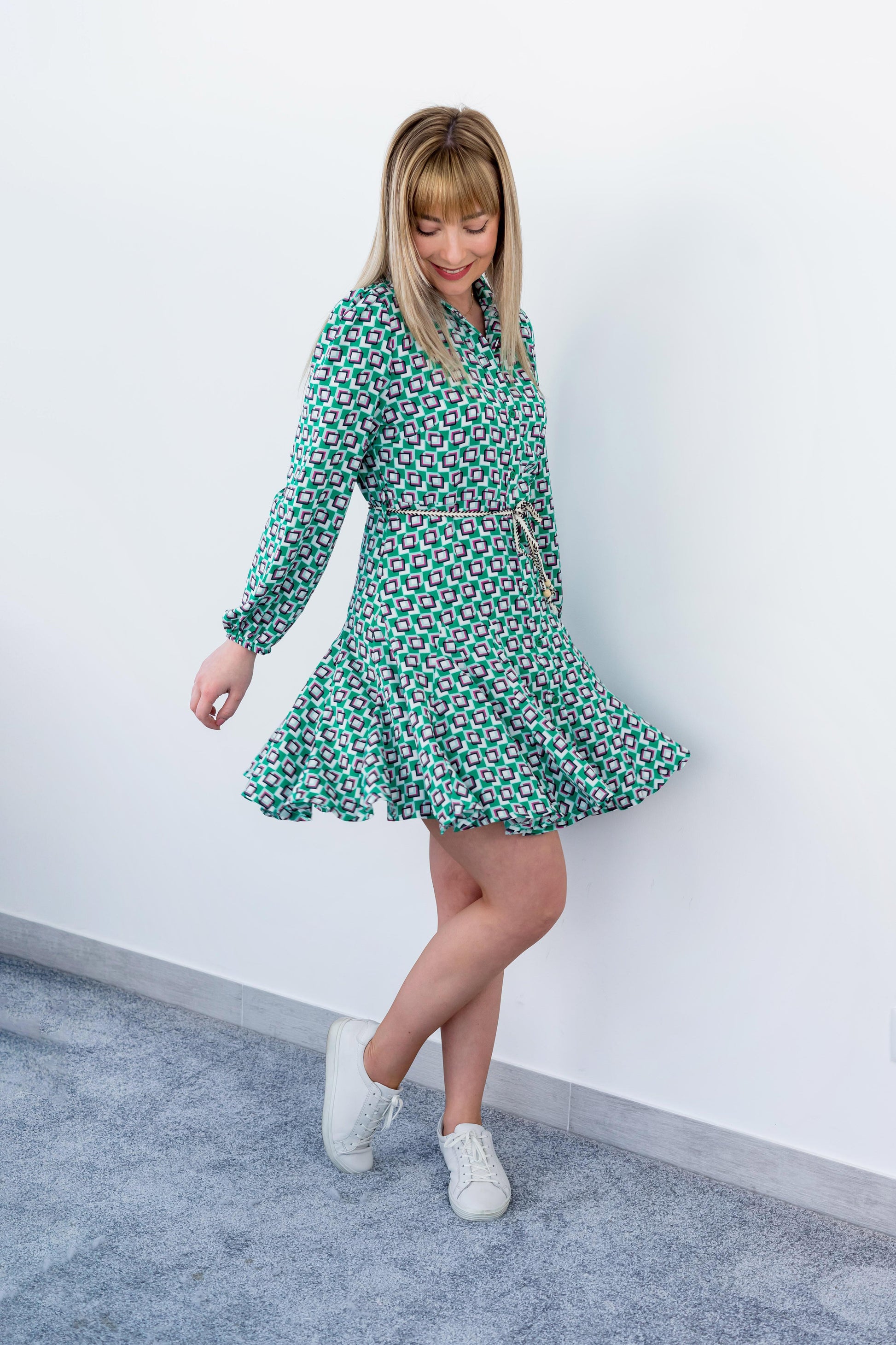 Vestido Squares C/ Cinto - Ville Bee