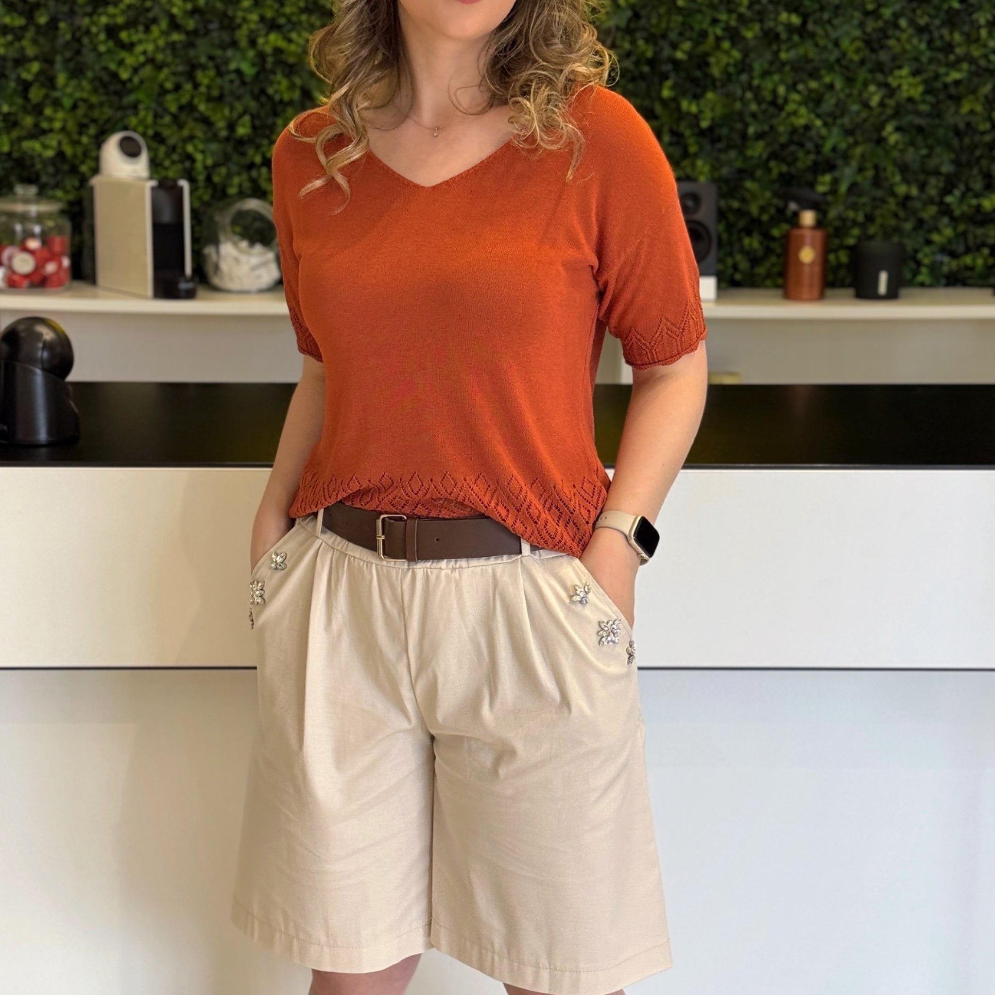 Bermudas C/ Cinto Flower